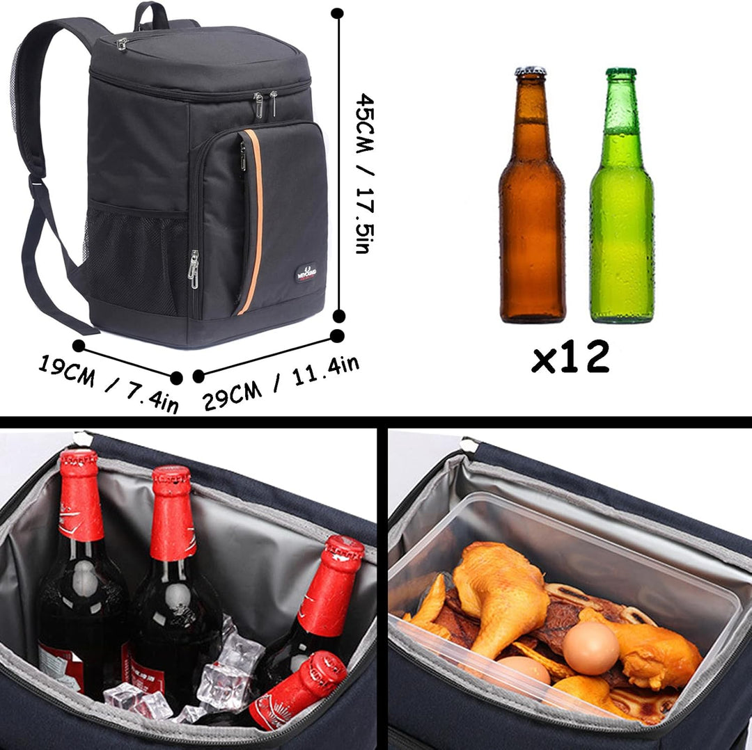 26L Kühl Rucksack Thermo Rucksack Picknicktasche Gross Isoliert Cooler Bag für Männer Frauen zum Pic