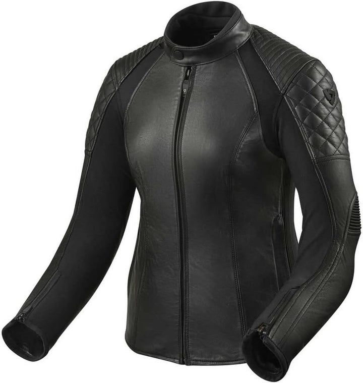 Revit Luna Damen Motorrad Lederjacke Schwarz 34 34 Schwarz, 34 Schwarz