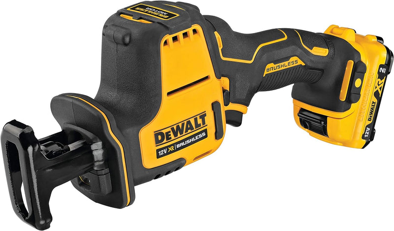 Dewalt 12 Volt Akku Kompakt-Säbelsäge DCS312D2 (bürstenloser Motor, elektronische Hubzahlregulierung