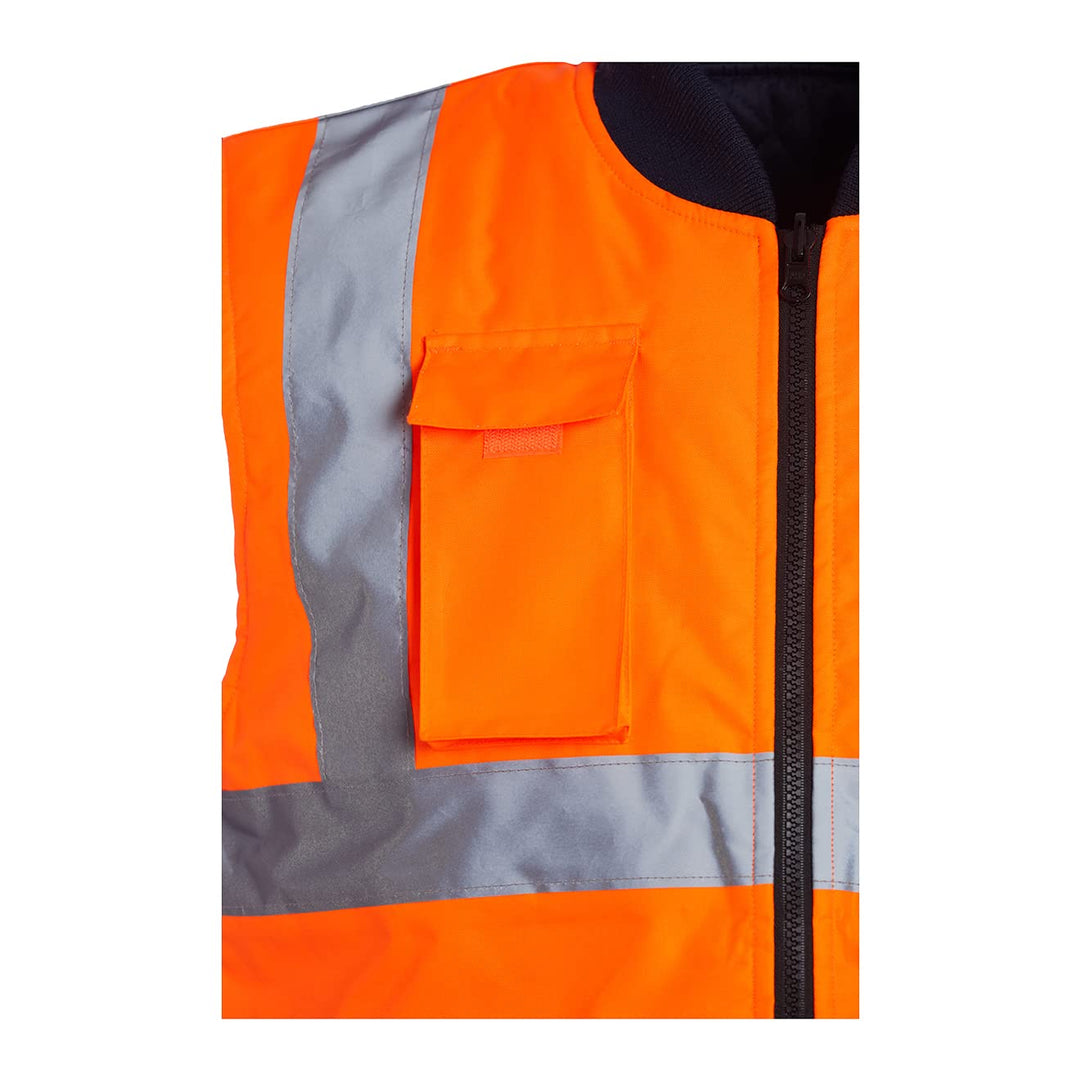 Blackrock Wende-Bodywarmer, für Herren und Damen, gesteppt, mit warmem Reissverschluss, hohe Sichtba