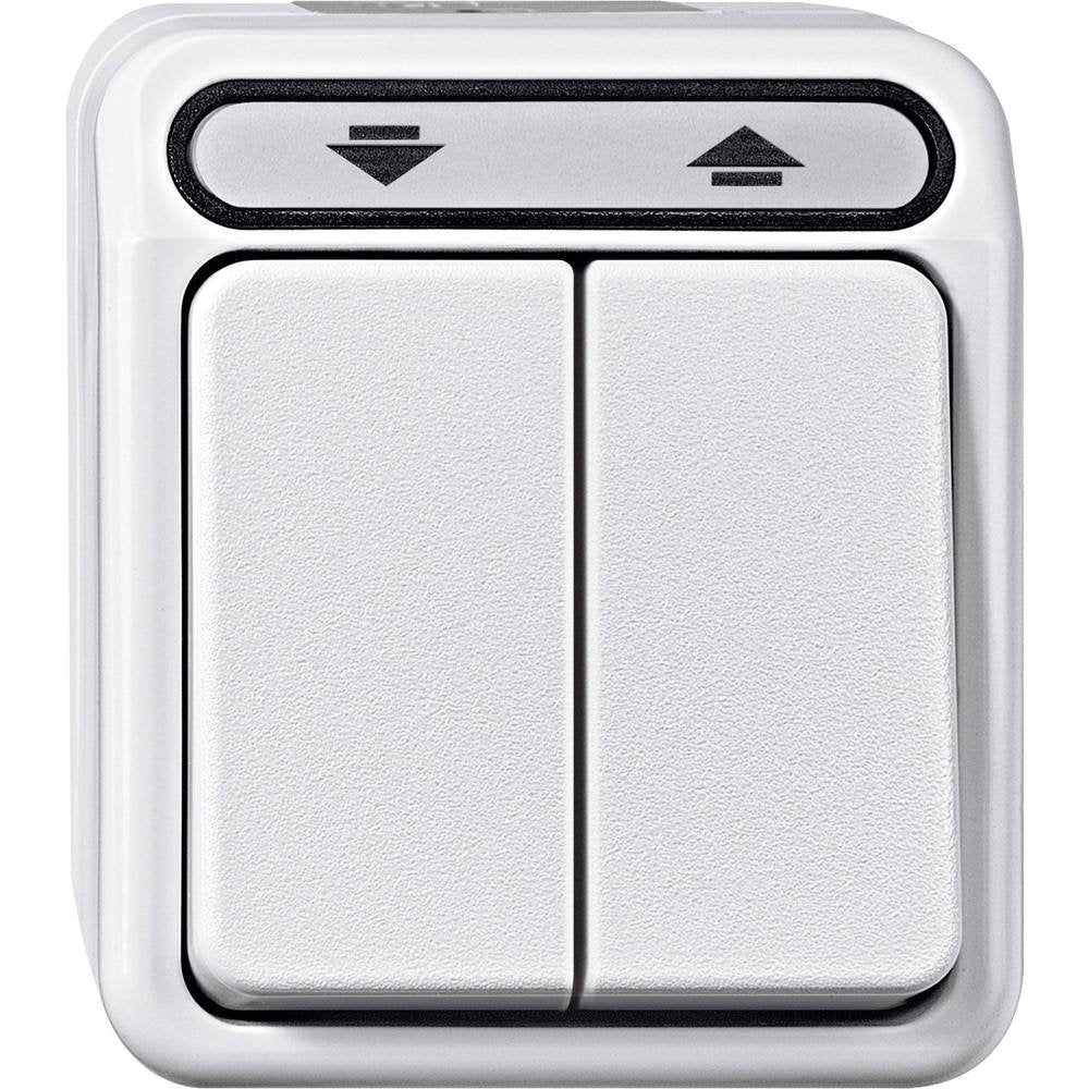 Schneider Electric Merten MEG3715-8019 Aufputz 1-fach Rollladenschalter 1-polig,Feuchtraum Schalterp