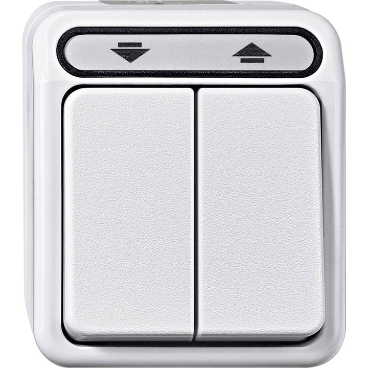 Schneider Electric Merten MEG3715-8019 Aufputz 1-fach Rollladenschalter 1-polig,Feuchtraum Schalterp