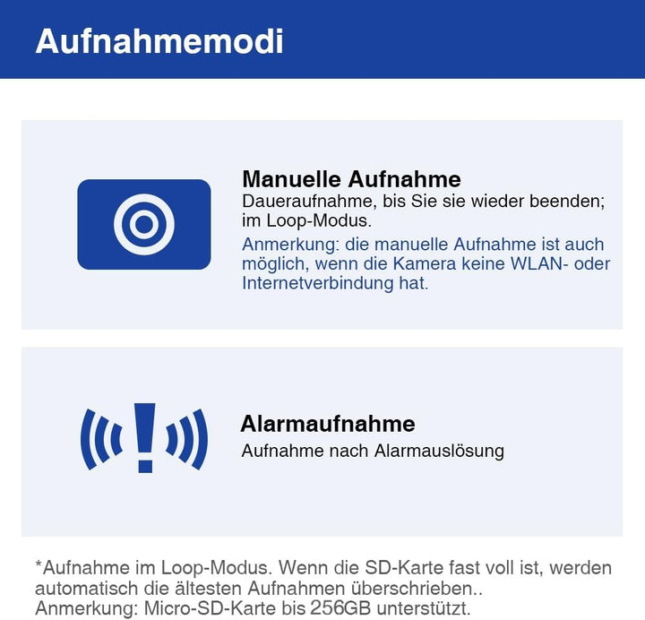 WIWACAM MW5 2023-gen WLAN-Kamera 4K Ultra HD, Bewegungserkennung, Überwachungskammera-Innen, microSD
