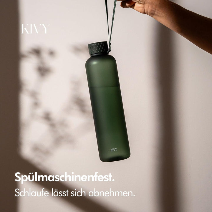 KIVY Trinkflasche 1l - Kohlensäure geeignet & Auslaufsicher - Für Sport, Schule & Büro - Sport Trink