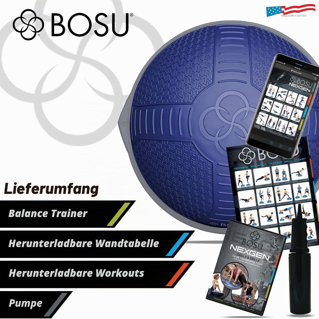 BOSU NexGen Balance-Trainer für Zuhause, ideal für präzise Körperhaltung und Cueing für Cardio-, Bew