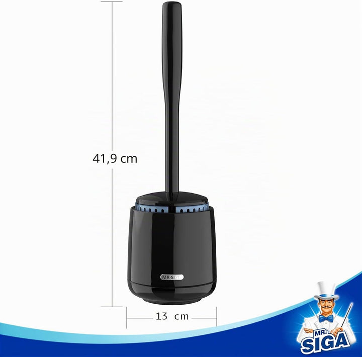MR.SIGA Toilettenbürste WC Bürste und Halter mit schnell trocken Behälter und festem Griff, Premium