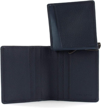 Piquadro Akron Wallet Vertical RFID Blu Oltremare