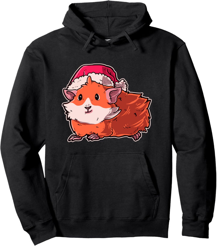 Frohe Weihnachten Weihnachtsmütze Geschenk Meerschweinchen Pullover Hoodie