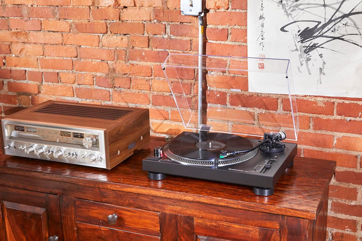 Audio-Technica LP120XUSBBK Direktangetriebener Plattenspieler (Analog und USB) schwarz Black Analogu