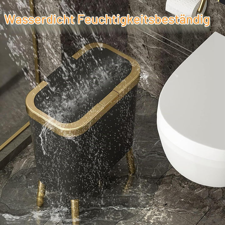 Kleine Küche Mülleimer, 15 Liters Schlanke Badezimmer Mülleimer mit Deckel Abfallkorb für Schlafzimm