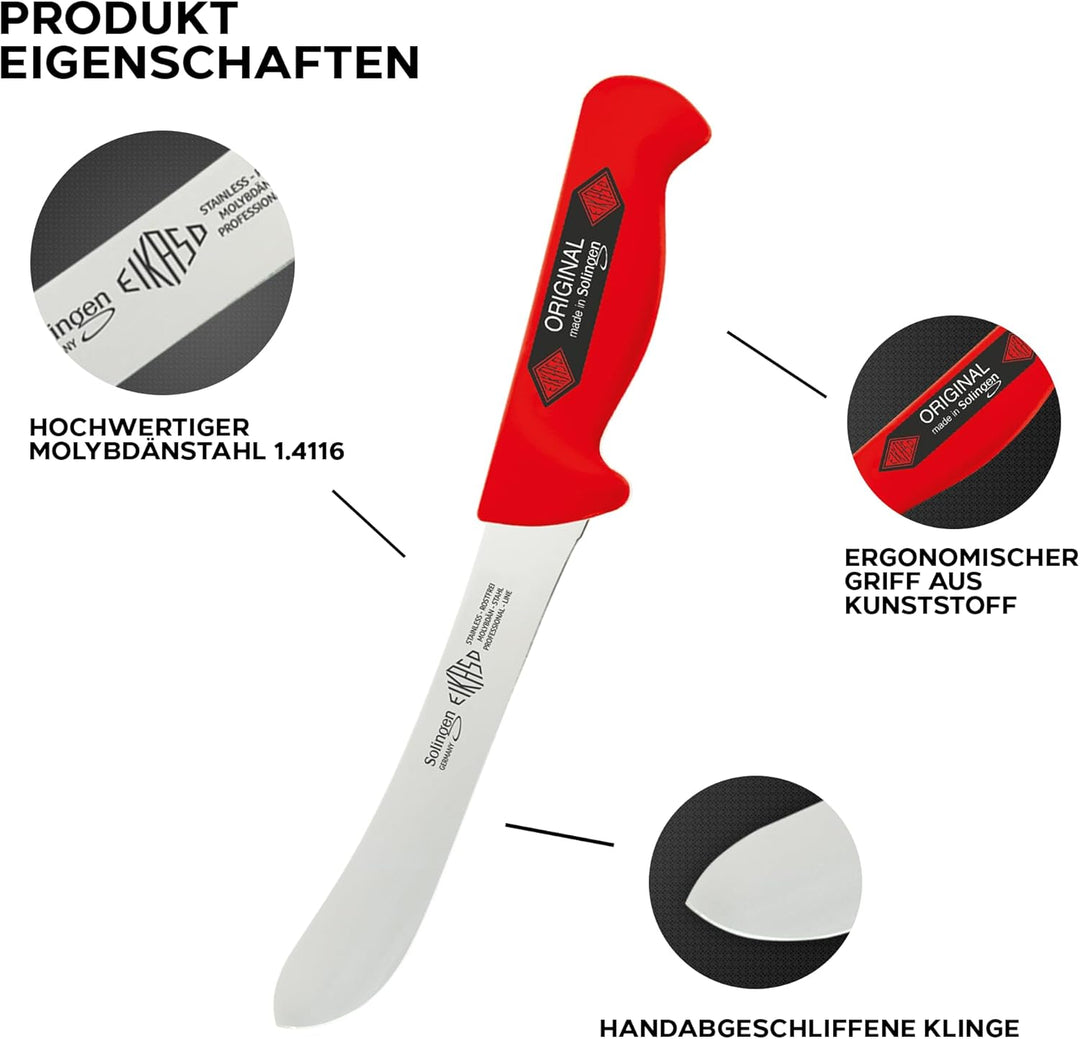 EIKASO Solingen 3 Teilig Schlachtermesser Hausschlachtermesser Metzgermesser Ausbeinmesser Butcher K