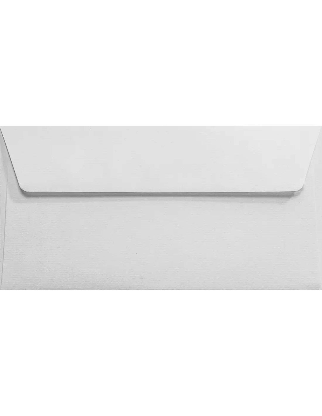 Netuno 100 Weiss DL Briefumschläge geripptes Papier 11 x 22 cm 120g Aster Laid White elegante DIN La