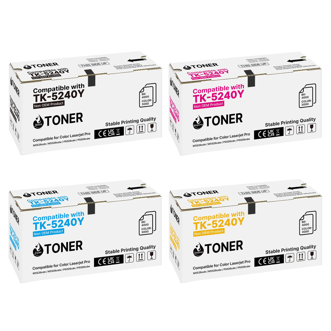 ECHALLENGE TK-5240K TK5240 Toner Kompatibel für Kyocera TK5240K TK-5240 TK-5240C TK-5240M TK-5240Y E