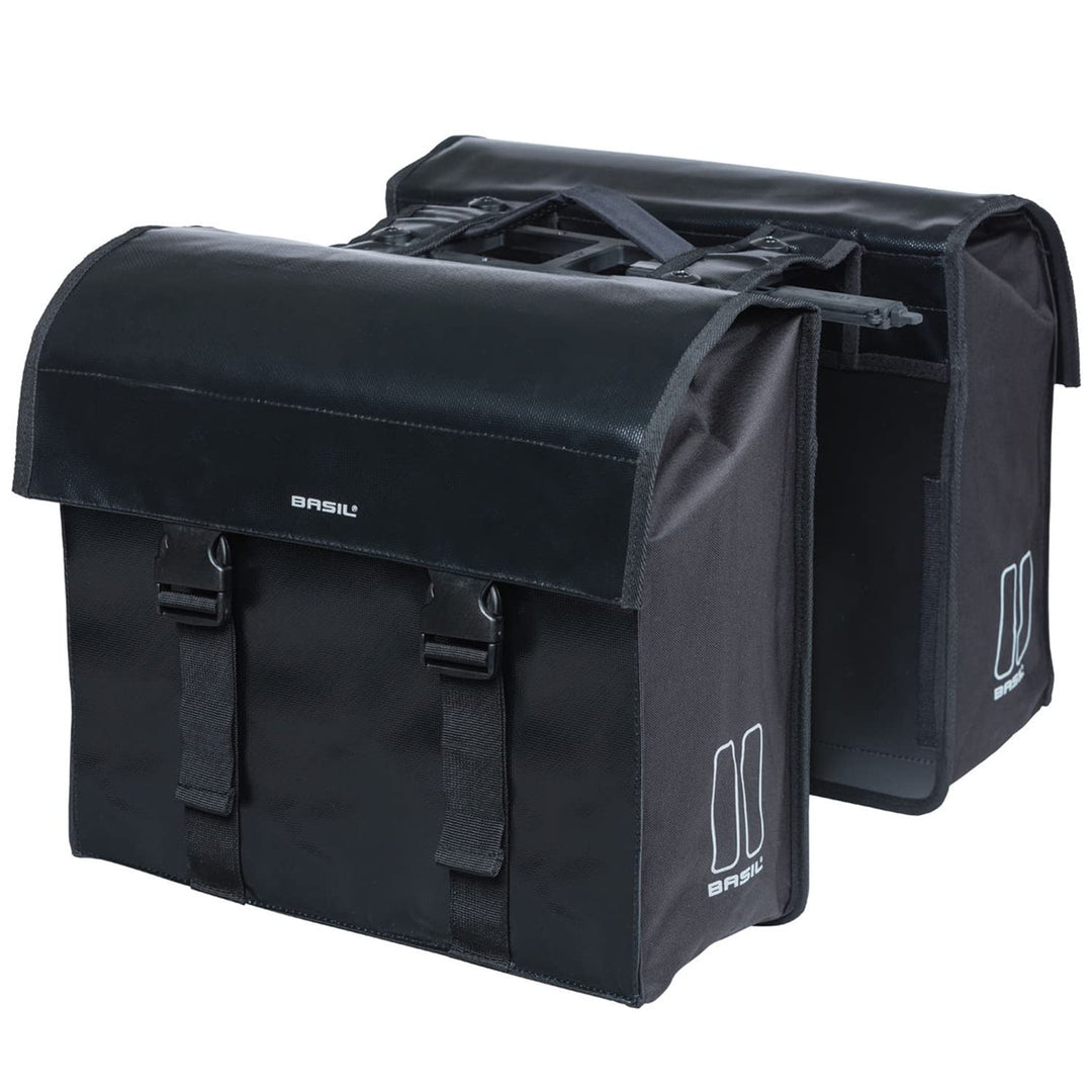 Basil Basil Double Bicycle Bag Urban Load MIK Black - 48-53 Liter - Tarpaulin Packtaschen-2179242815