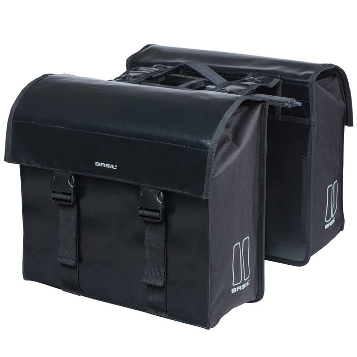 Basil Basil Double Bicycle Bag Urban Load MIK Black - 48-53 Liter - Tarpaulin Packtaschen-2179242815