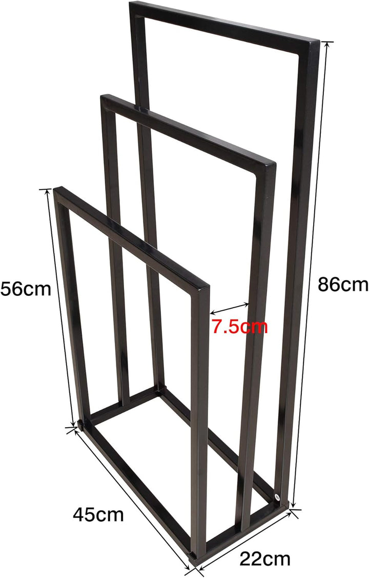 JELUTE Freistehender Handtuchhalter -3-Tier Organizer für Bad- und Handtücher, Badezimmerzubehör, Sc