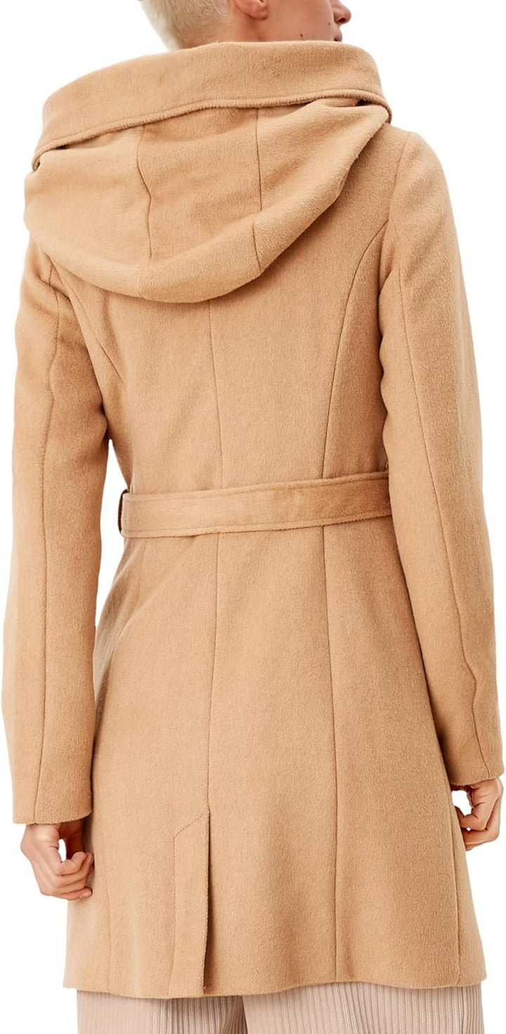 s.Oliver Kapuzenmantel aus flauschigem Wollmix 34 Beige, 34 Beige