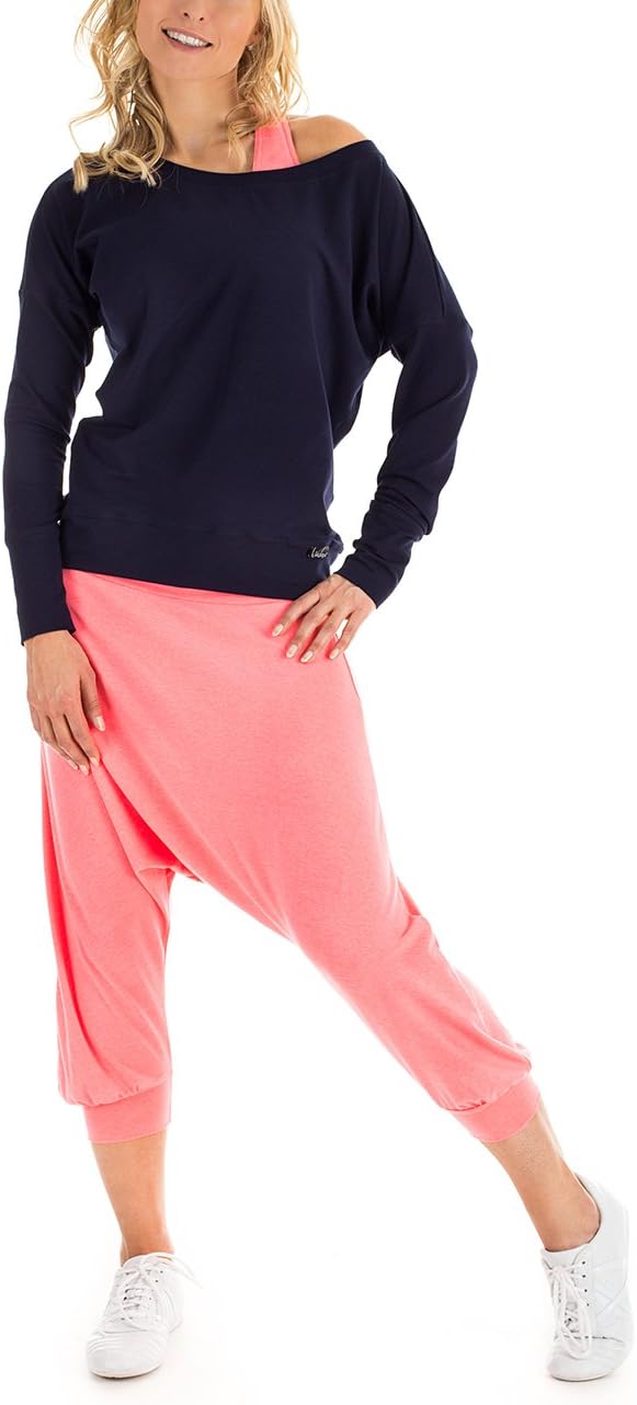 Winshape Damen Trainingshose 3/4-Haremshose WBE7 UNISEX Dance Fitness Freizeit Sport WBE7-NEON-CORAL