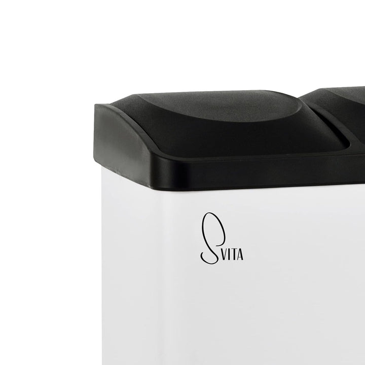 SVITA TC3X20 Treteimer 60 Liter 3x20L dreifach XXL Abfalleimer 3er-Mülleimer Mülltrennung Küchen-Eim