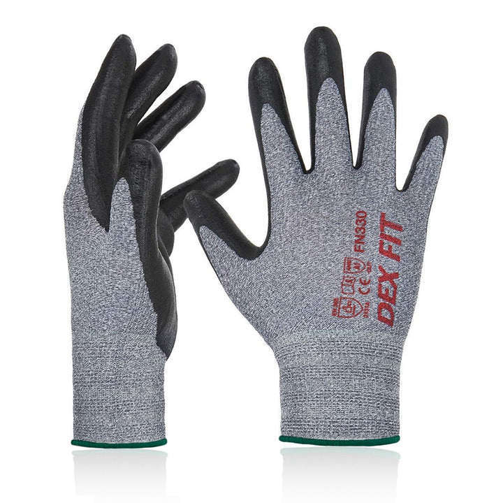 DEX FIT Nitrilschaum Arbeitshandschuhe FN330 – 3D-Komfort, Dehnbare Passform, Fester Griff, Dünn und