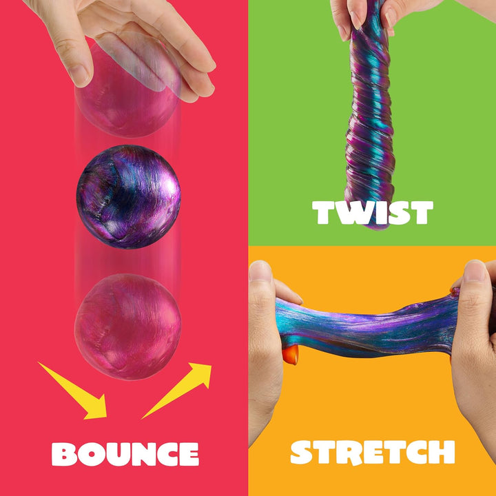 JOYIN Galaxy Color-Changing Knete Springknete für Kinder, Slime Schleim kinder, Sensory Fidget Squis
