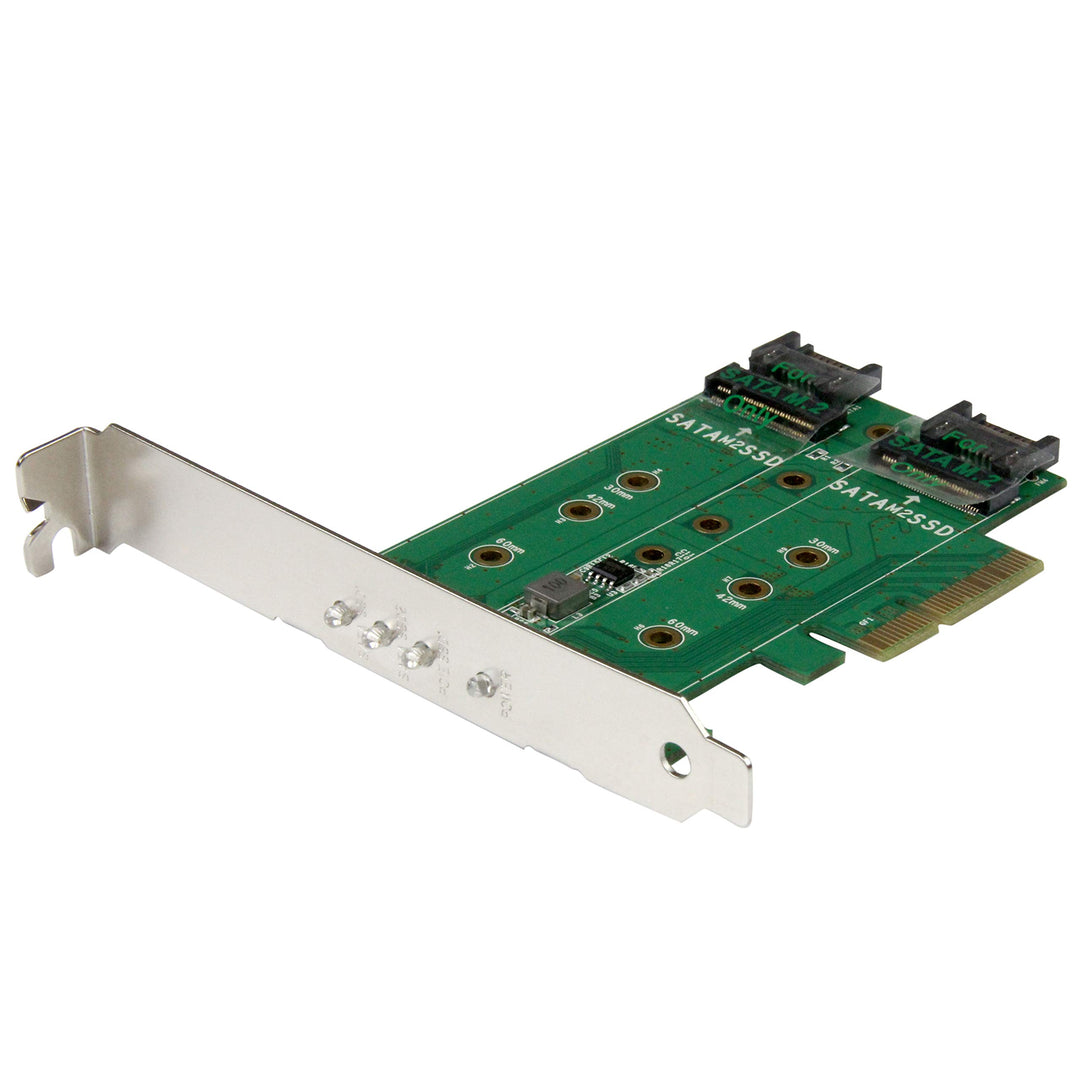 StarTech.com 3 Port M.2 SSD (NGFF) Adapterkarte - 1x PCIe (NVMe) M.2, 2x SATA III M.2 - PCIe 3.0 - P