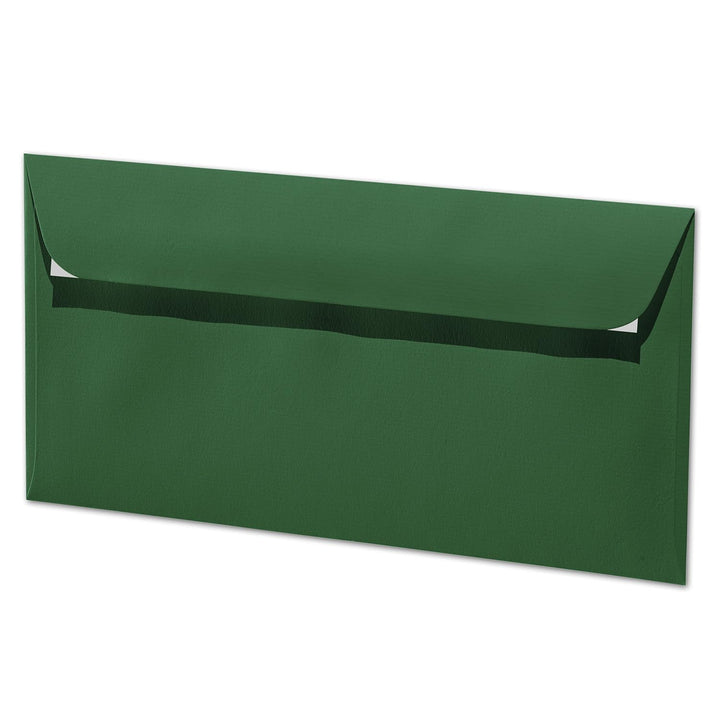 ARTOZ 100x Briefumschläge DIN Lang Tannengrün 100 g/m² selbstklebend - DL 224x114 mm - Kuvert ohne F