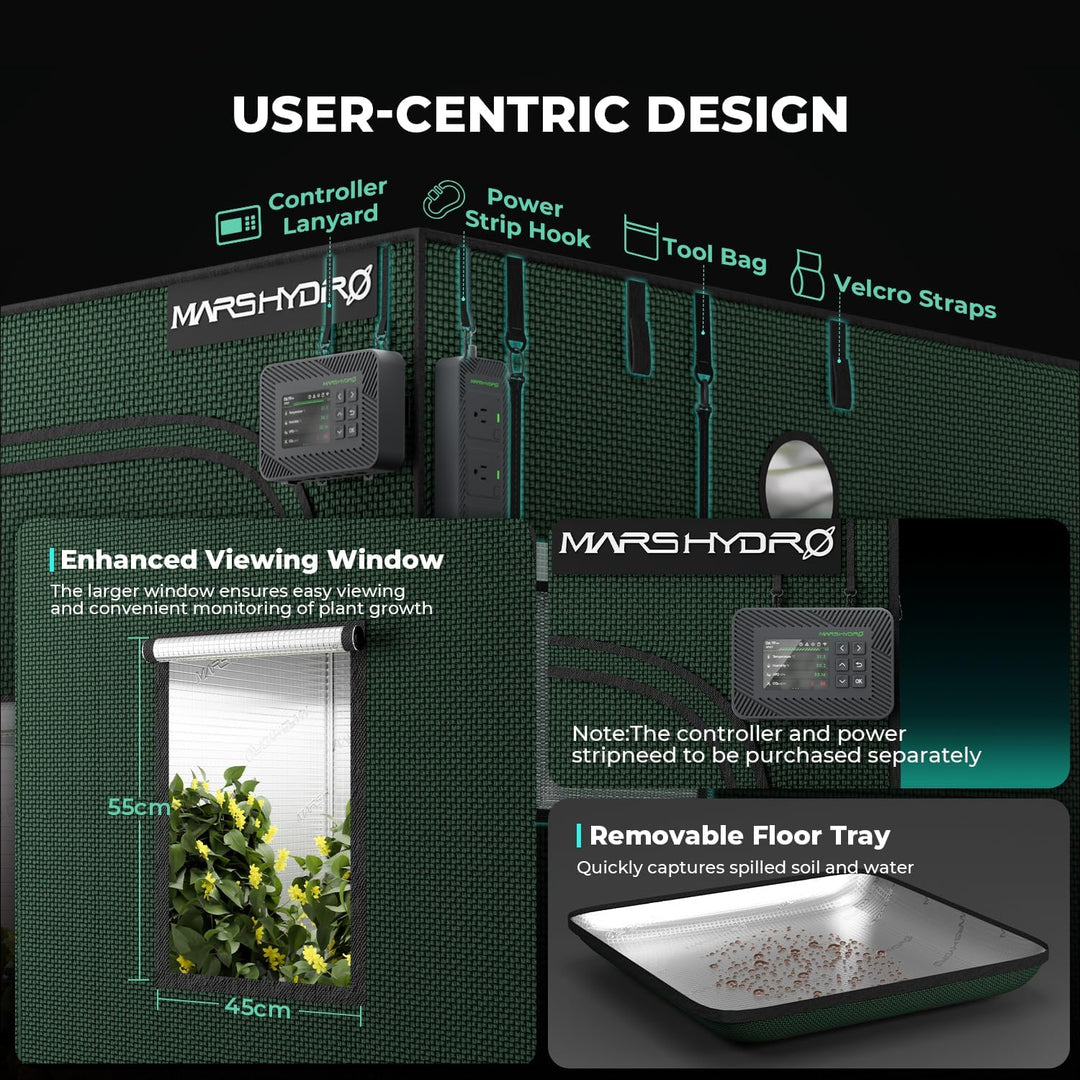 MARS HYDRO Smart Growzelt Komplettset Pro 120X120X200cm für Indoor-Anbau 120X120X200cm Pro, 120X120X