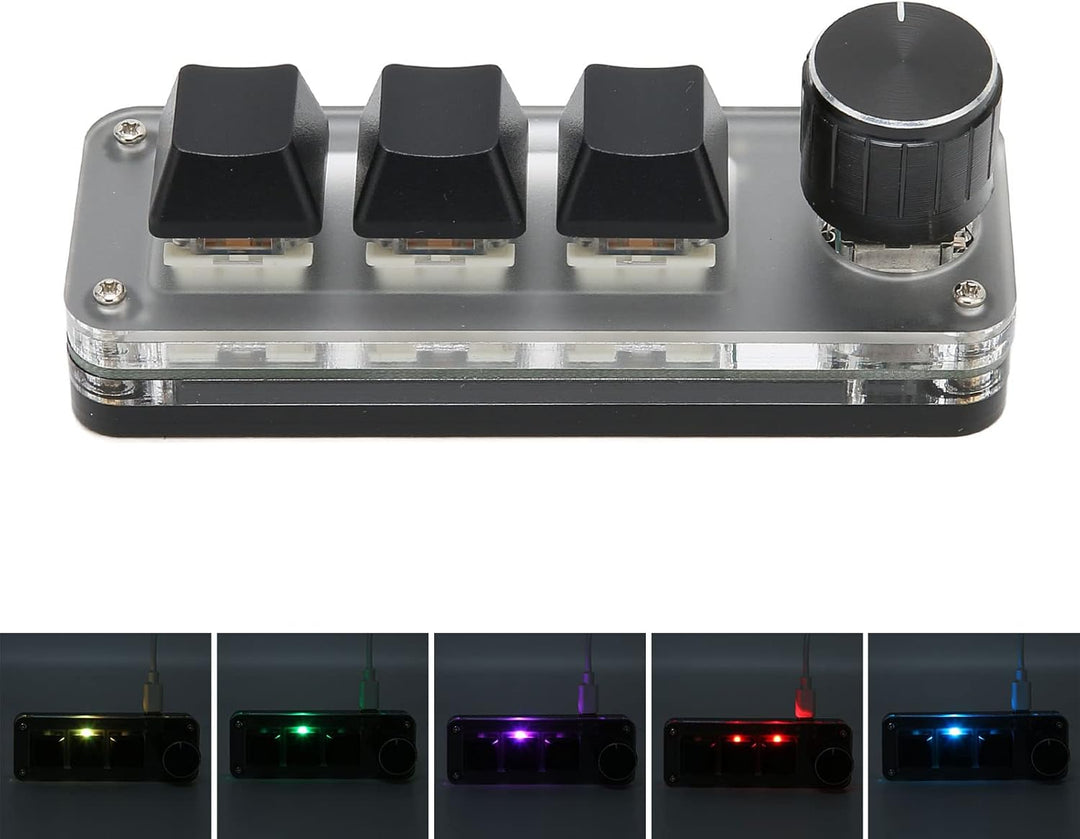 Dpofirs OSU Keypad Gaming Tastatur, 3 Tasten Hot Swap Spieletastaturen Mechanische USB RGB Tastatur