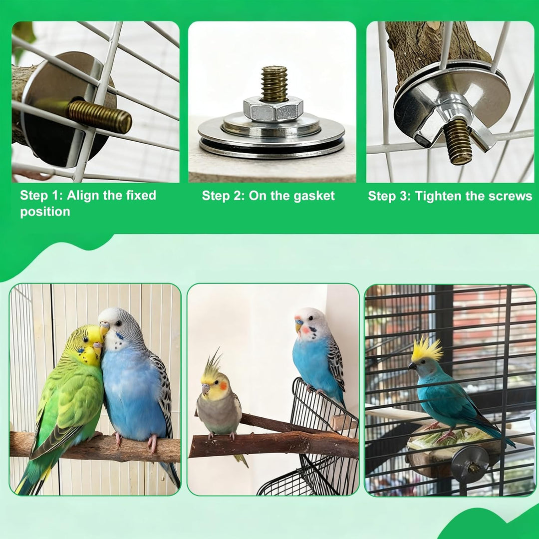 8 stück vogelspielzeug sitzstangen für vögel Naturholzstangen Vogelständer Vogelzubehör sitzstangen,