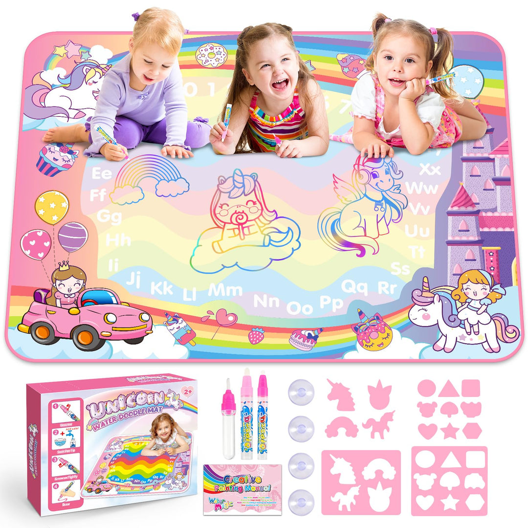 Einhorn Aqua Wasser Matte Doodle, Spielzeug ab 1 2 3 4 5 6 Jahre Mädchen Geschenk 1-6 Jahre Einhorn