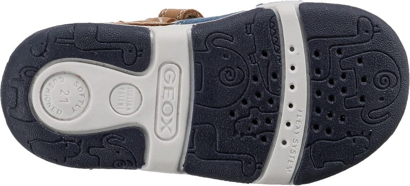 Geox Baby-Jungen B Sandal Tapuz Boy A Erste Schritte 18 EU Caramel Navy, 18 EU Caramel Navy