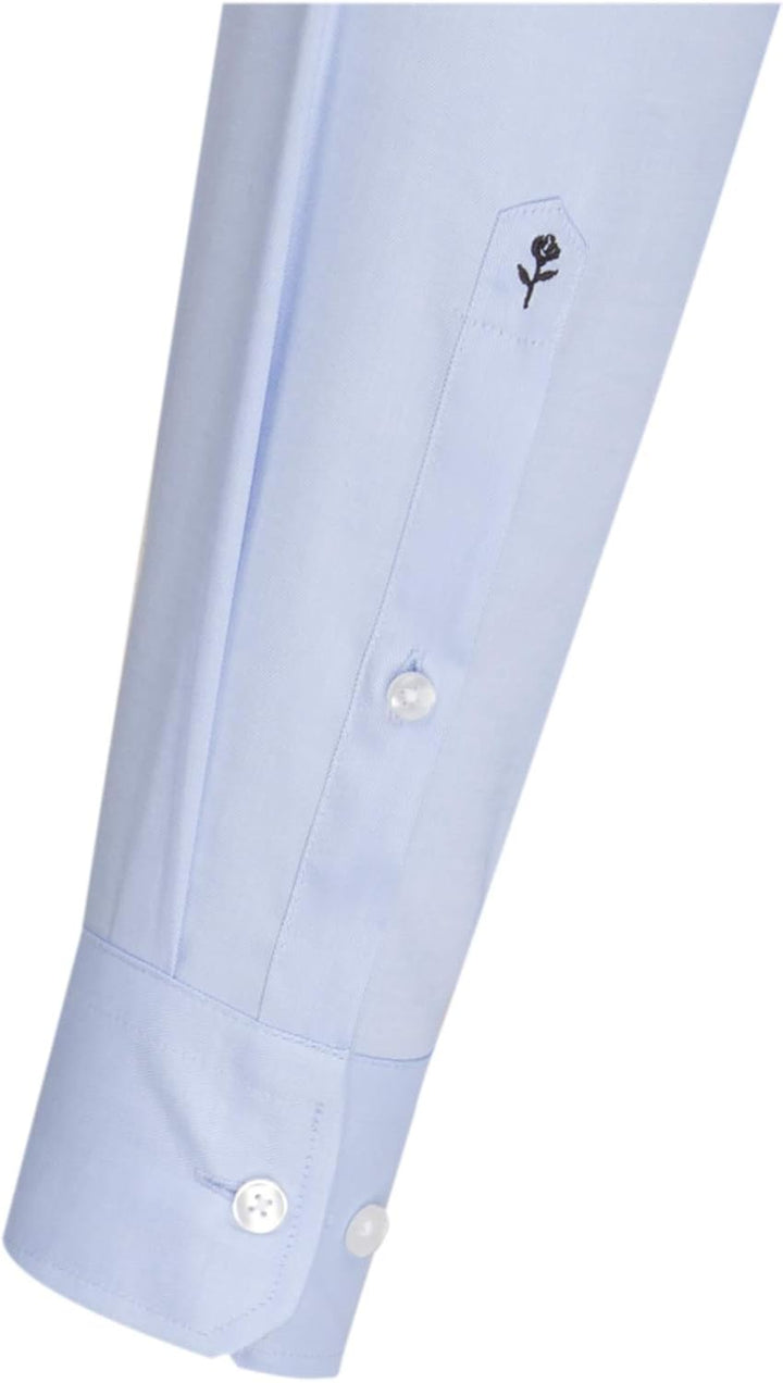 Seidensticker Herren Seidensticker Herren Business Hemd Shaped Fit – Bügelfreies Businesshemd, Blau