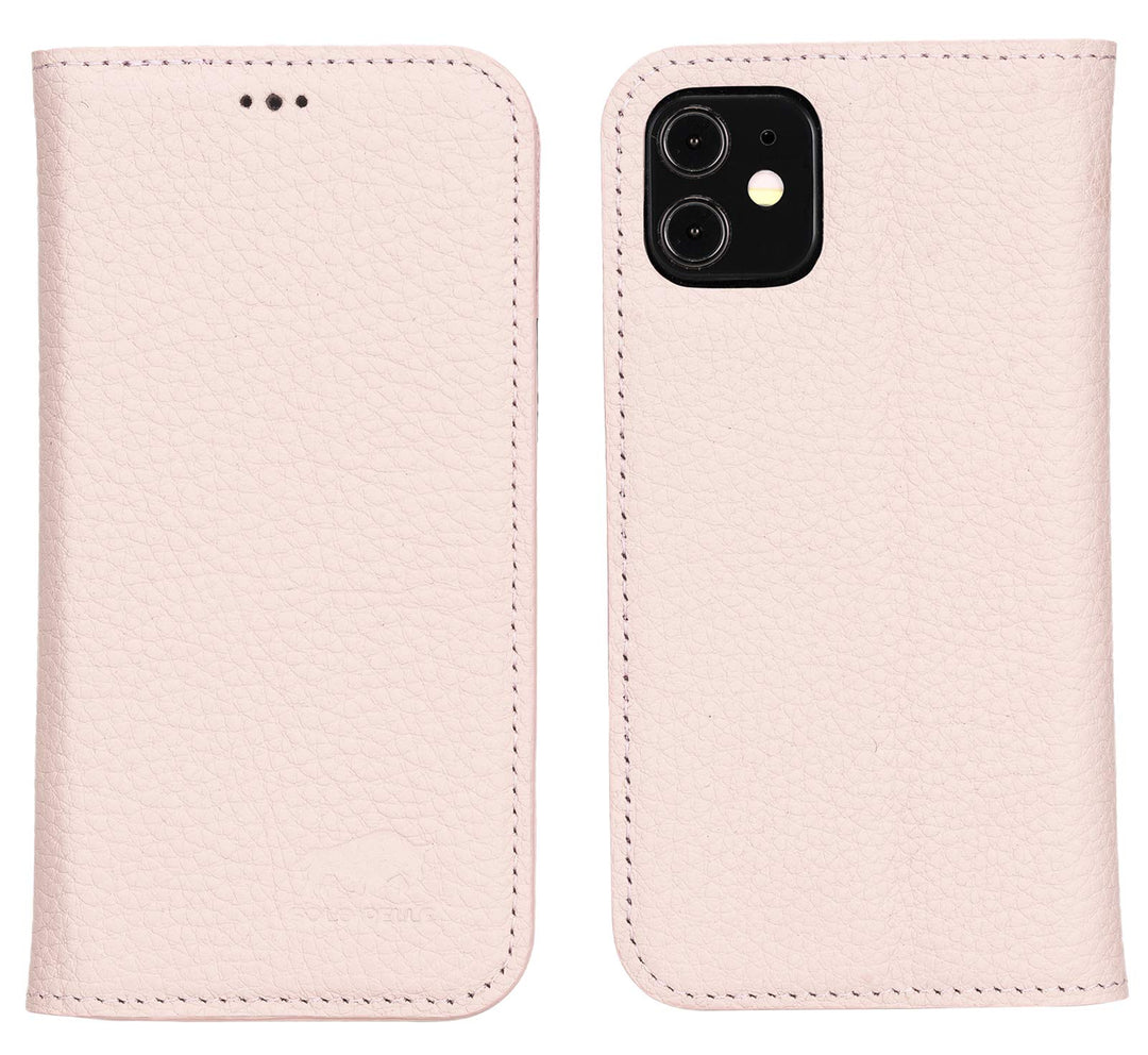 Solo Pelle aufklappbare Lederhülle kompatibel für iPhone 12 Mini in 5.4 Zoll inkl. 1 Kartenfach für