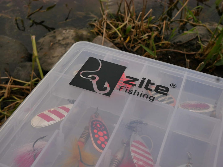 Zite Fishing Tackle-Box Angeln Gross - Doppelseitige Angel-Zubehör Angelbox - Auch ideal als Köderbo