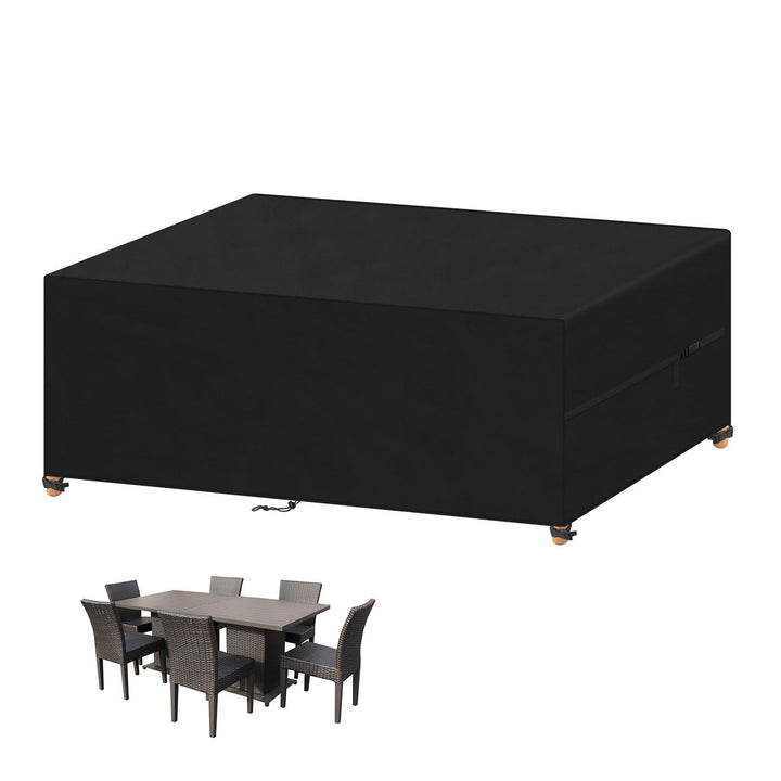 VANSHEIM Gartenmöbel Abdeckung Wasserdicht 220x110x75cm Tisch Abdeckplane | 420D Oxford Abdeckhaube