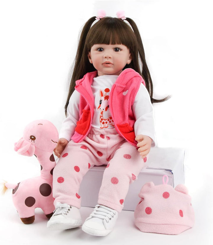 ZIYIUI Reborn Babys Mädchen 20 Zoll 50 cm Weiche Vinyl Silikon Lebensechte Handgemacht Babypuppen Ne
