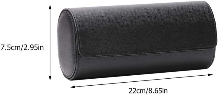 iplusmile Uhrenrolle Reisekoffer- Upgrade Retro Runde Uhr Organizer Box PU Leder 3- Slot- Uhrenspeic