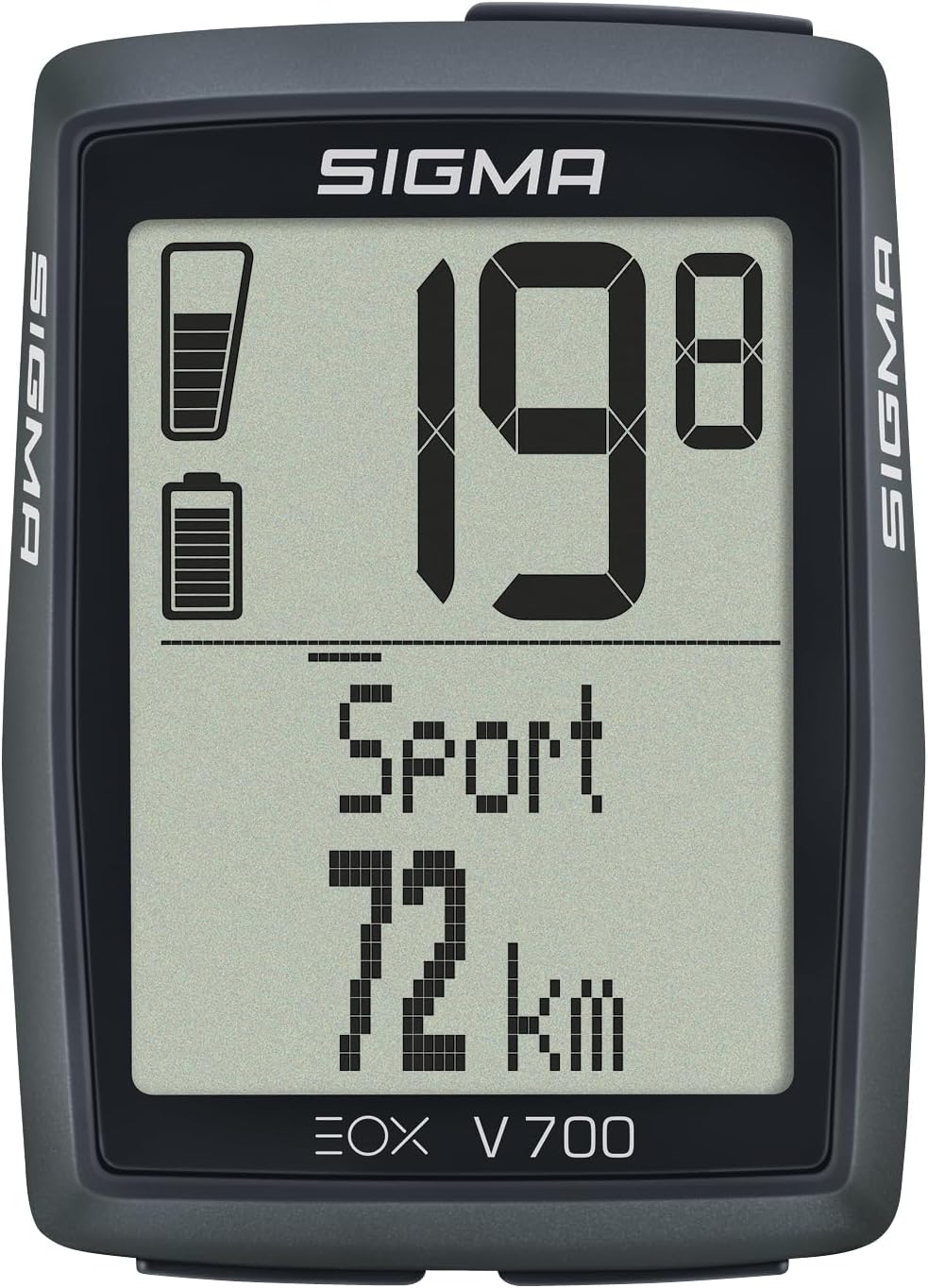 SIGMA EOX View 700 | E-Bike Fahrradcomputer inkl. Over CLAMP Butler | wasserfester Fahrradcomputer f