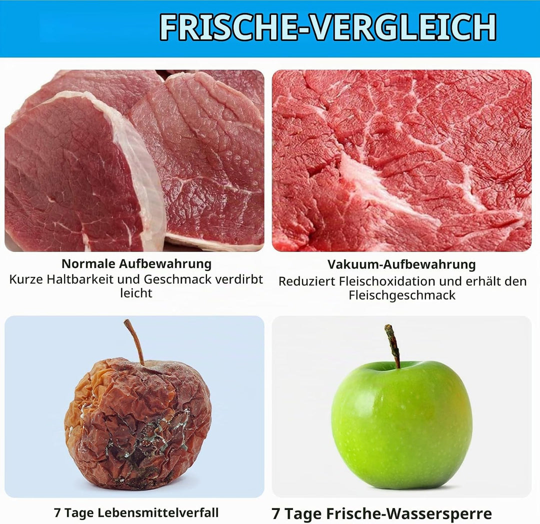 Vakuumiergerät 60 KPA, Vakuumierer, Vacuum Machine Folienschweissgerät, Mini Vakuumierer, One-Touch-