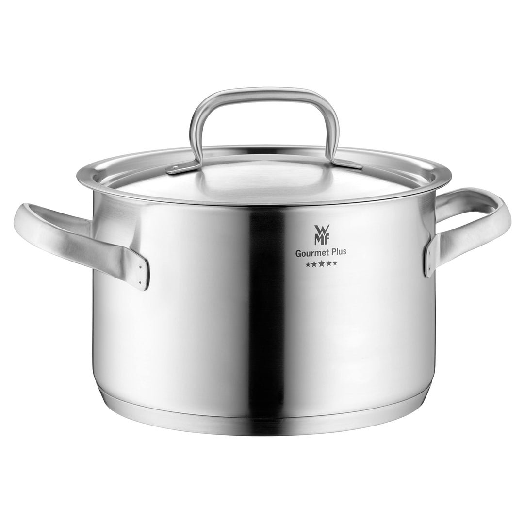 WMF Gourmet Plus Kochtopf gross 24cm, Metalldeckel mit Dampföffnung, Fleischtopf Induktion 5,7l, Cro