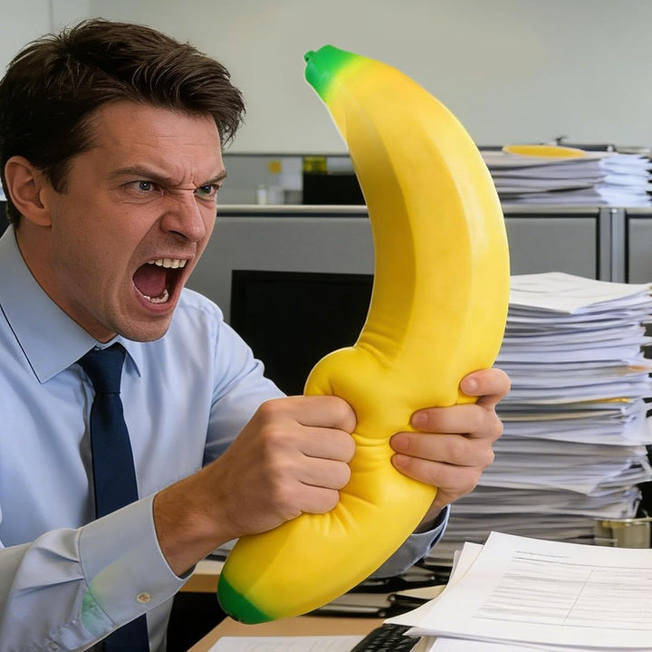 Bananen-Quetschspielzeug, Realistisches Frucht-Stressspielzeug, Weiche Gummis Banane Dehnbare Banane