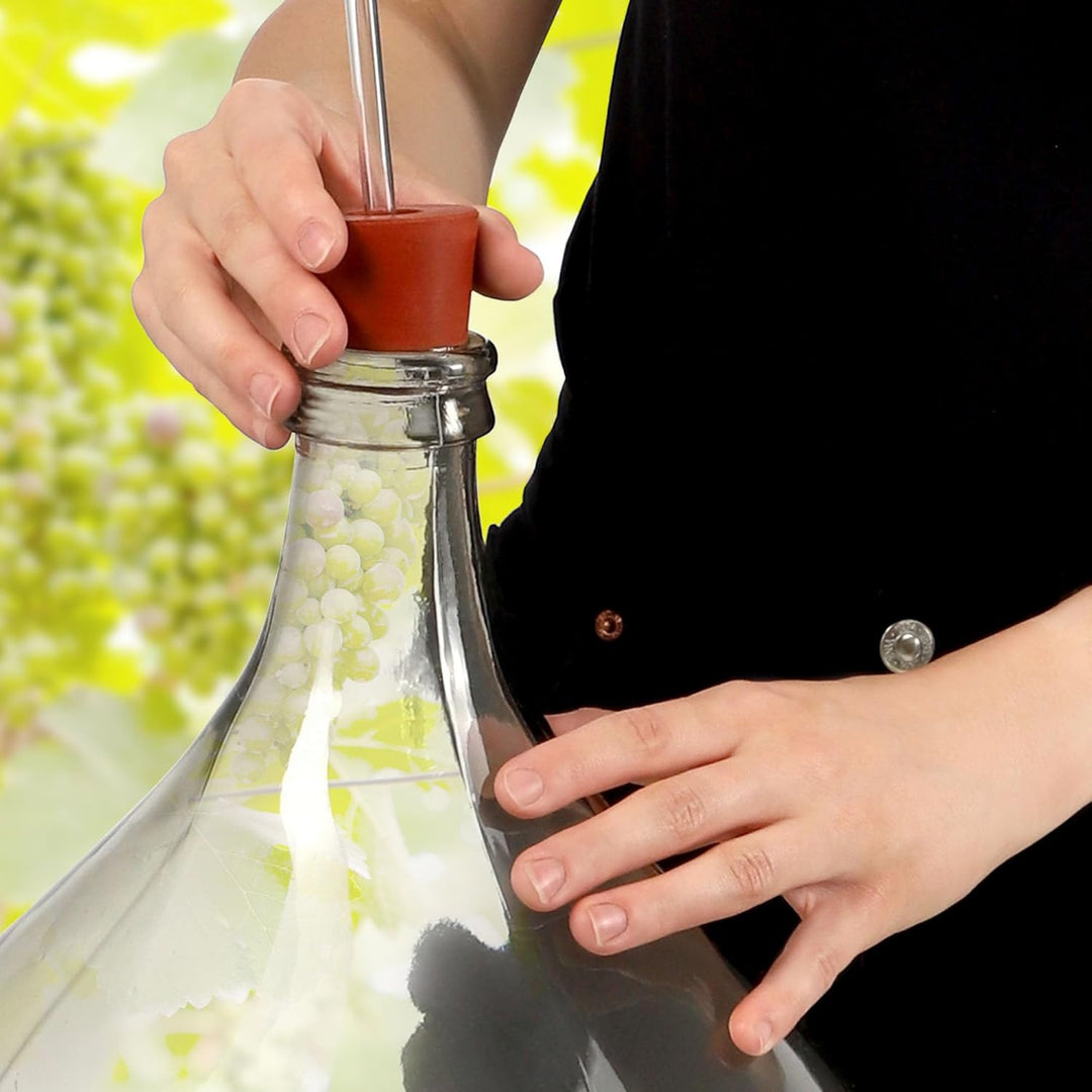 KADAX Glasballon-Set 54L, Gärballon mit Kunststoffkorb und Gärzubehör, Gummi-stopfen, Gärröhrchen, s