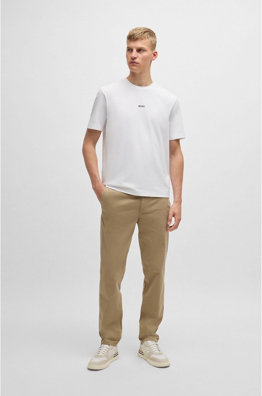 BOSS Tchup Herren T-Shirt, T-Shirt, 50473278, Weiss, 50473278 XL