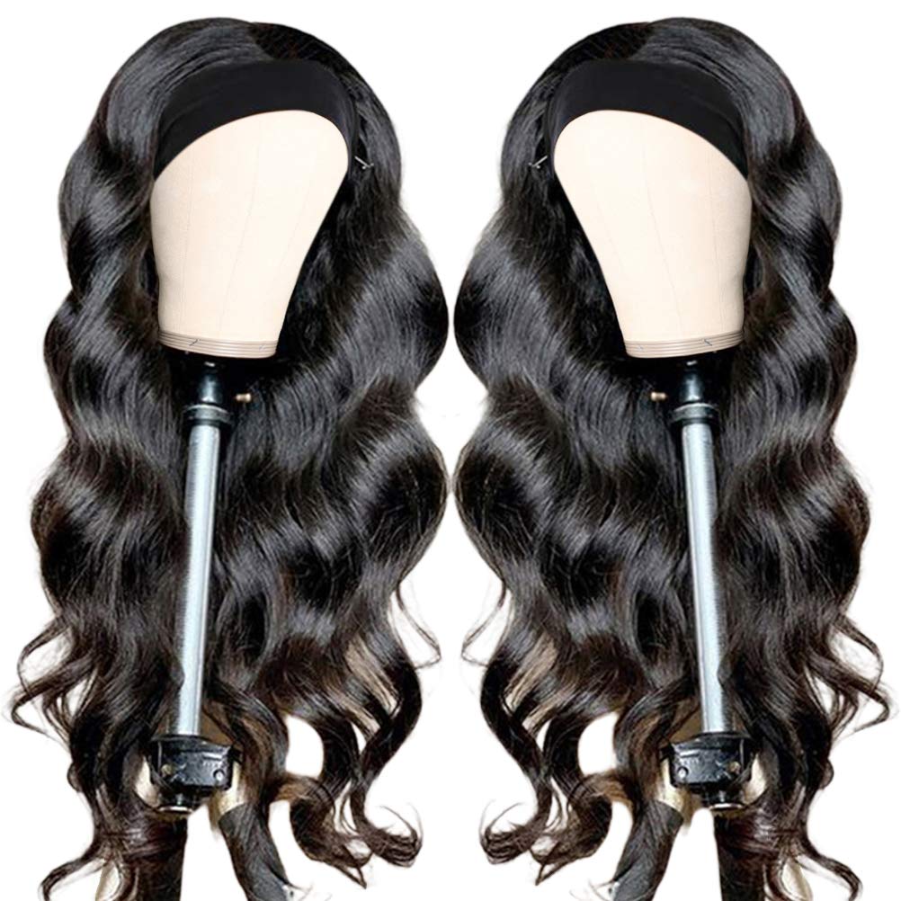 Dan&amp;Dre Curly Wave Stirnband Perücke, für Frauen Modische verstellbare Stirnband Schal Perücke Hocht