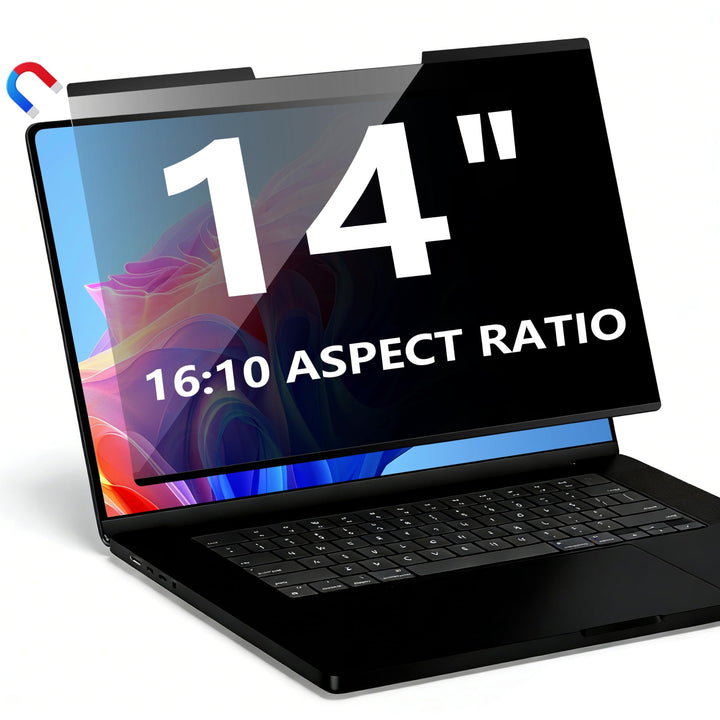 Magnetischer Laptop Blickschutzfolie 14 Zoll 16:10, Abnehmbarer Laptop Sichtschutzfilter und Blendfr