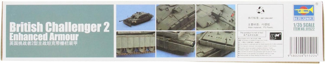 Trumpeter 01522 Modellbausatz British Challenger2 with Anti-Heat Fence