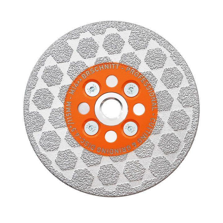 Diamant Trennscheibe 115mm - BRSCHNITT Doppelseitig zum Schneiden und Schleifen Granit Marmor Fliese