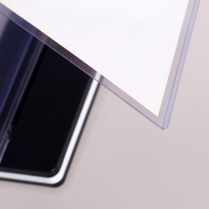 TUKA-i-AKUT 2er A4 Quer Tisch-Flipchart aus Acryl mit Basis, 12 Hüllen je T Form Desktop Flip Chart,