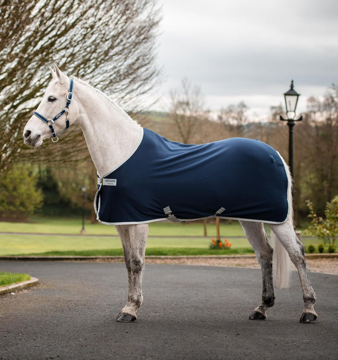 Horseware Amigo Jersey Cooler Abschwitzdecke Navy/Silver 125cm, Navy/Silver 125